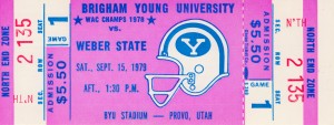 1979_College_Football_Brigham Young vs. Weber State_BYU Stadium_BYU Wall Art